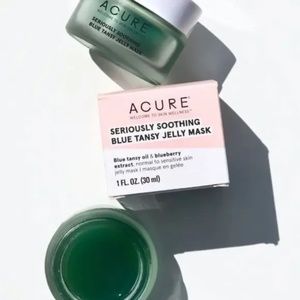 NIB ACURE Seriously Soothing Blue Tansy Jelly Mask 🫐 NEW Organic Clean